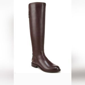 Franco Sarto Henrietta Brown Vegan Leather Riding Boots Size 6.5 NWT